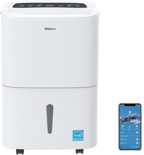 WiFi 80 pint energy star large space dehumidifier
