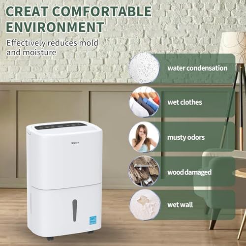 WiFi 80 pint energy star large space dehumidifier — photo 5