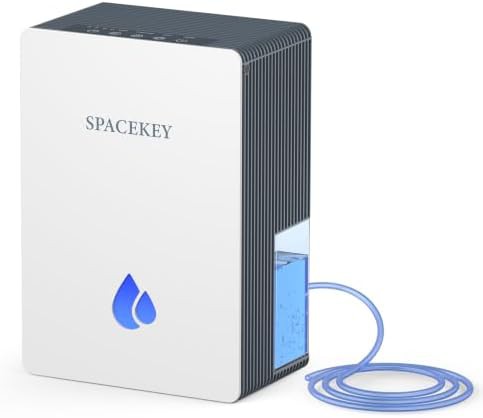 Grey aromatherapy dehumidifier with drain hose