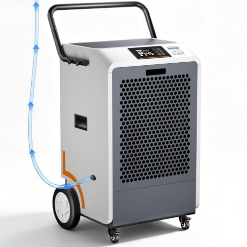 High capacity commercial dehumidifier with pump