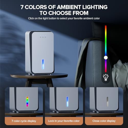Dehumidifier with aromatherapy diffuser and LED light — photo 4