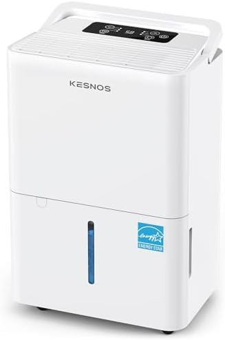 Compact 30 pint basement dehumidifier with hose