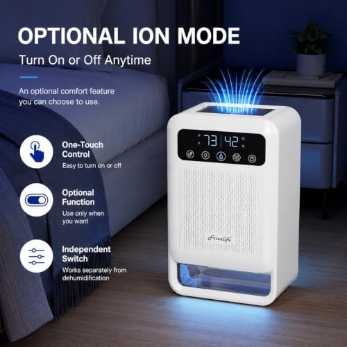 White dual core quiet sleep dehumidifier — photo 4
