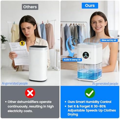 Portable bathroom mini dehumidifier with auto defrost — photo 3