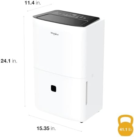 White 50 pint whole home dehumidifier — photo 3