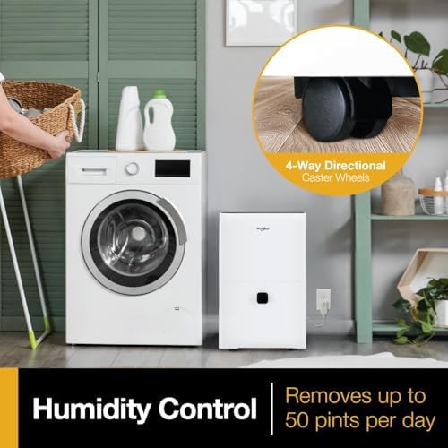 White 50 pint whole home dehumidifier — photo 4