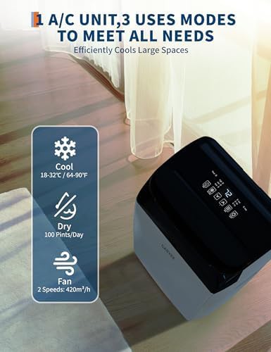 Indoor AC Unit with Dehumidifier and Follow Me Sensor — photo 3
