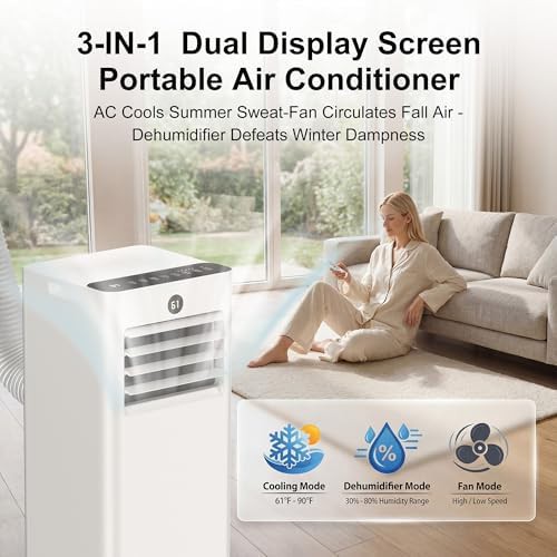 Portable air conditioner with integrated dehumidifier — photo 3