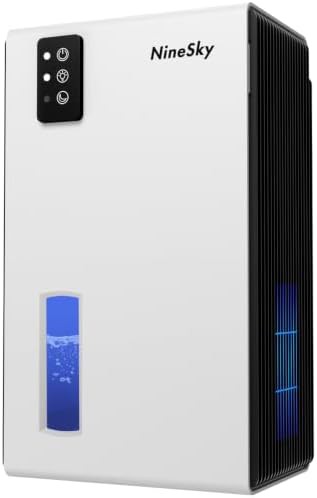 White ambient light dehumidifier with 95 oz tank