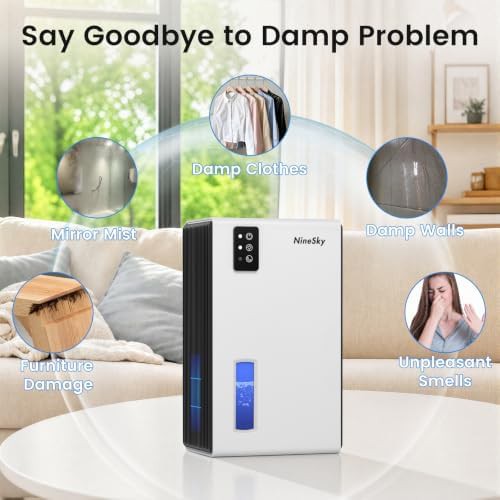 White ambient light dehumidifier with 95 oz tank — photo 5