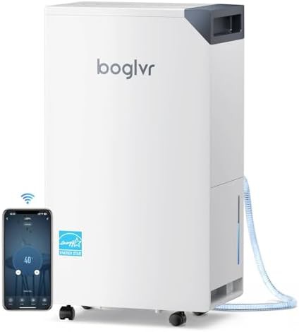 White smart dehumidifier with WiFi control