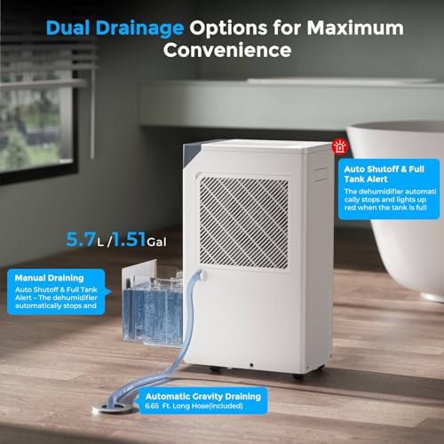 White smart dehumidifier with WiFi control — photo 5