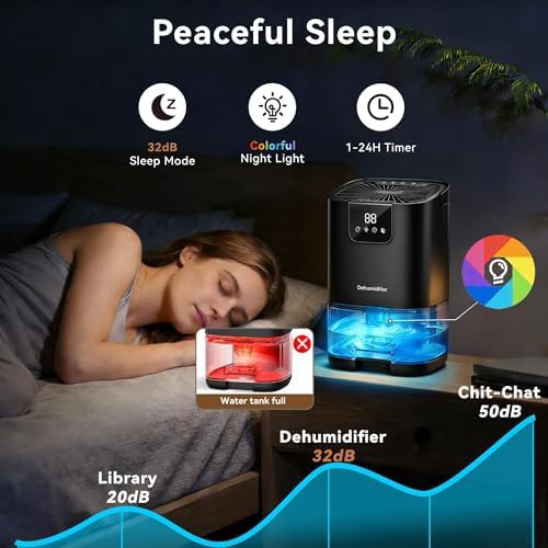 Mini quiet dehumidifier with LED display — photo 4