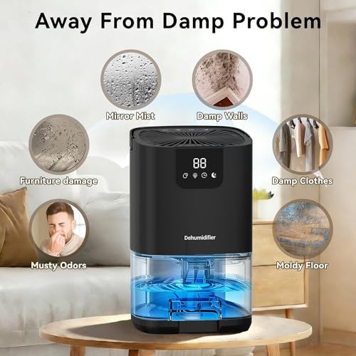 Mini quiet dehumidifier with LED display — photo 5