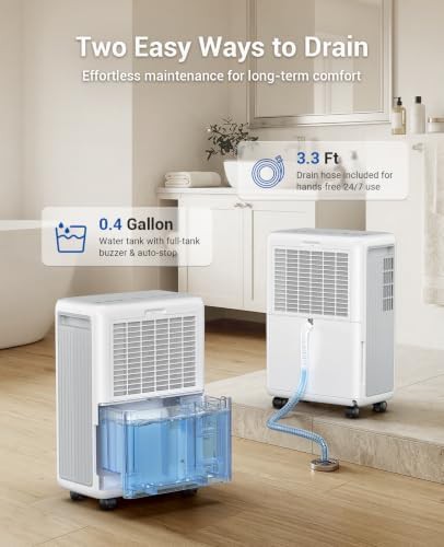 Bathroom dehumidifier with auto defrost 30 pint — photo 3
