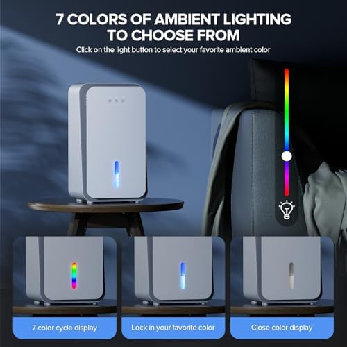 White compact dehumidifier 1000 sq ft — photo 4