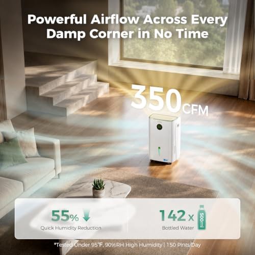 High capacity 150 pint basement compressor dehumidifier — photo 4