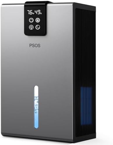 Gray basement dehumidifier with 98 oz tank