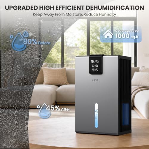 Gray basement dehumidifier with 98 oz tank — photo 3