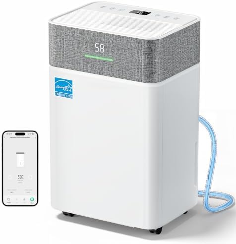 Energy Star basement dehumidifier with drain hose