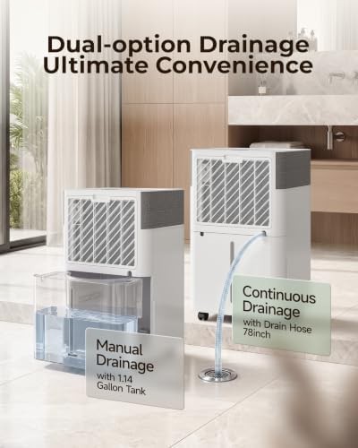 Energy Star basement dehumidifier with drain hose — photo 5