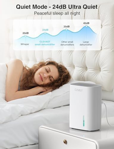 Mini quiet dehumidifier for bathroom moisture — photo 4