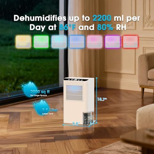 Floral white home dehumidifier 2000 sq ft — photo 5