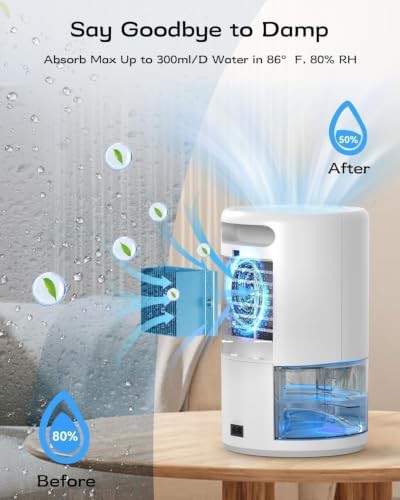 Portable bathroom dehumidifier with sleep mode — photo 3