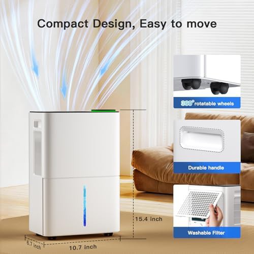 Smart compressor dehumidifier with drain hose — photo 4