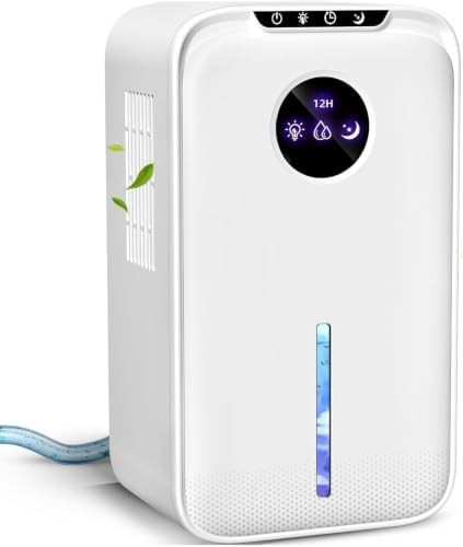 Quiet dehumidifier with drain hose and timer