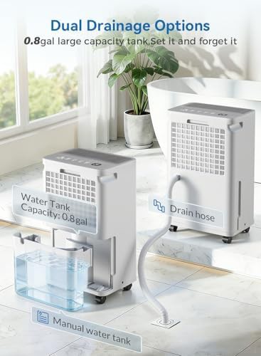 Basement 2500 sq.ft dehumidifier with drain hose — photo 3
