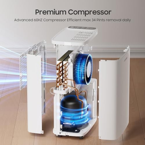 2500 sq ft basement dehumidifier with drain hose — photo 3